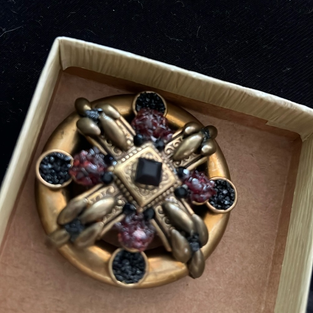 Vintage Eva Simon multi-stone Brooch
